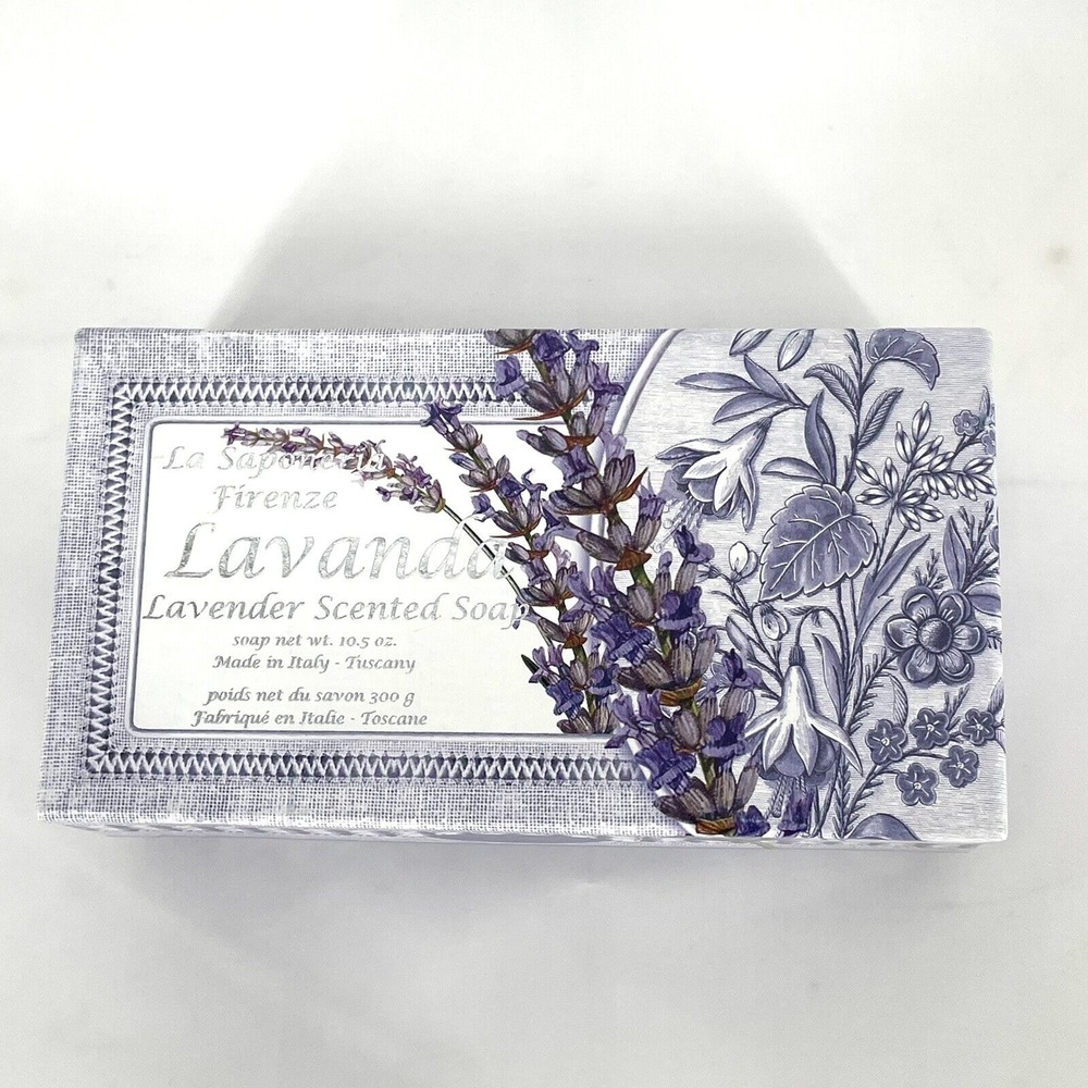 La Saponeria Firenze Bar Soap Lavender Scent 10.5 OZ Made In ITALY Luxury